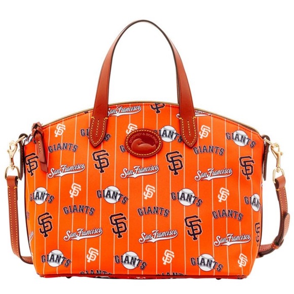 Dooney & Bourke Handbags - Dooney & Bourke San Francisco Giants Orange Tote Bag Purse Leather Trim